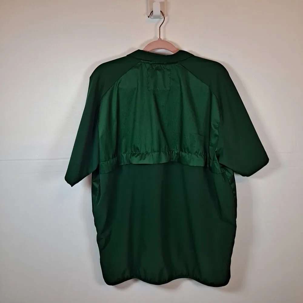 Adidas Mens Sideline 1/4 Zip Short Sleeve Pullover Shirt Size L Dark Green